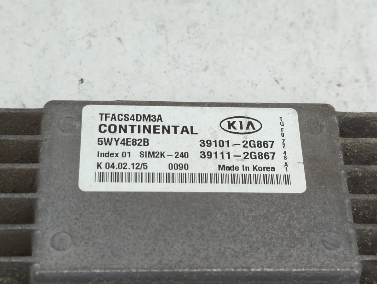 2011-2013 Kia Optima PCM Engine Control Computer ECU ECM PCU OEM P/N:39111-2G877 39101-2G877, 39101-2G876 Fits Fits 2011 201