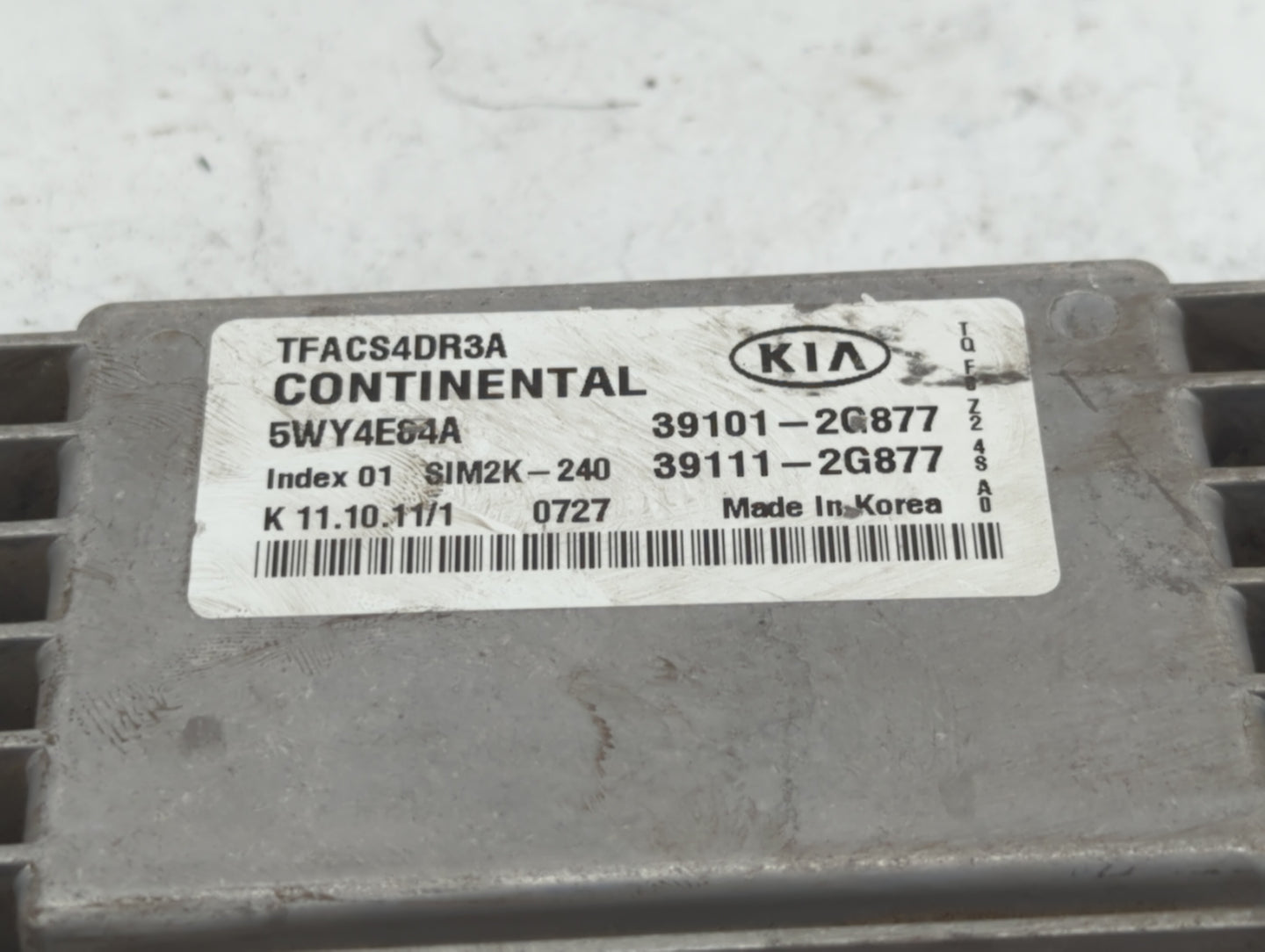 2011-2013 Kia Optima PCM Engine Control Computer ECU ECM PCU OEM P/N:39111-2G877 39101-2G877, 39101-2G876 Fits Fits 2011 201