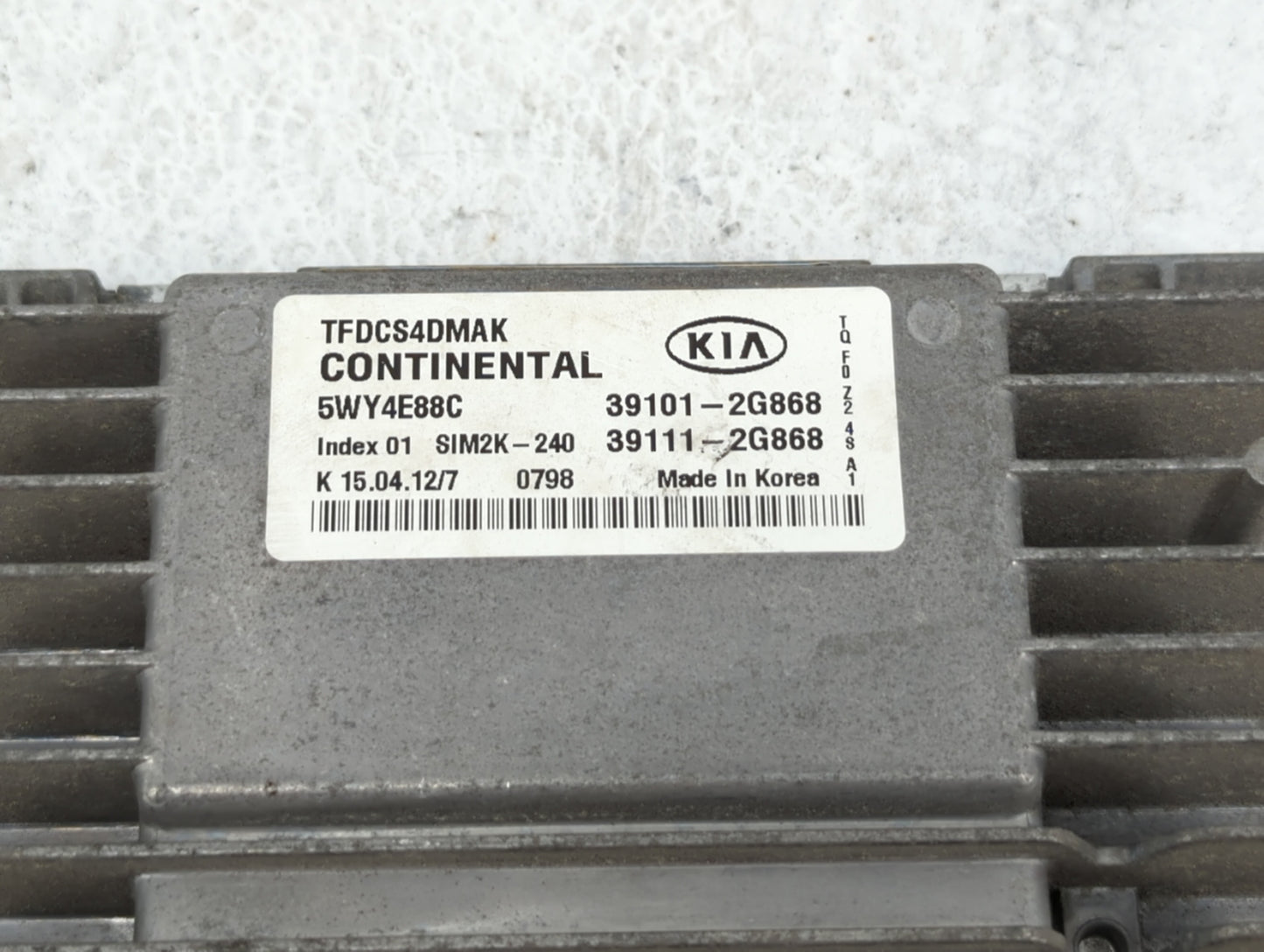 2011-2013 Kia Optima PCM Engine Control Computer ECU ECM PCU OEM P/N:39111-2G868 39101-2G686, 39111-2G877 Fits Fits 2011 201