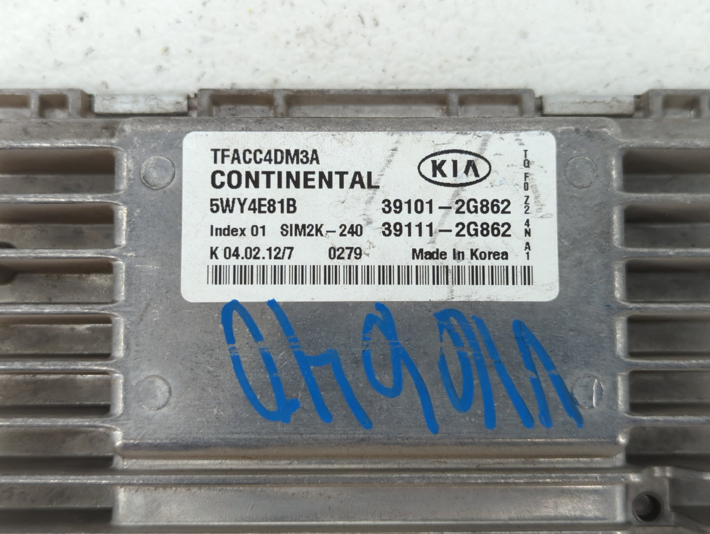 2011-2013 Kia Optima PCM Engine Control Computer ECU ECM PCU OEM P/N:39111-2G862 39101-2G862, 39111-2G868 Fits Fits 2011 201