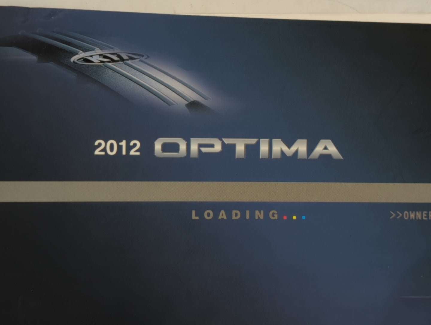 2012 Kia Optima Owners Manual Book Guide OEM Used Auto Parts - Oemusedautoparts1.com