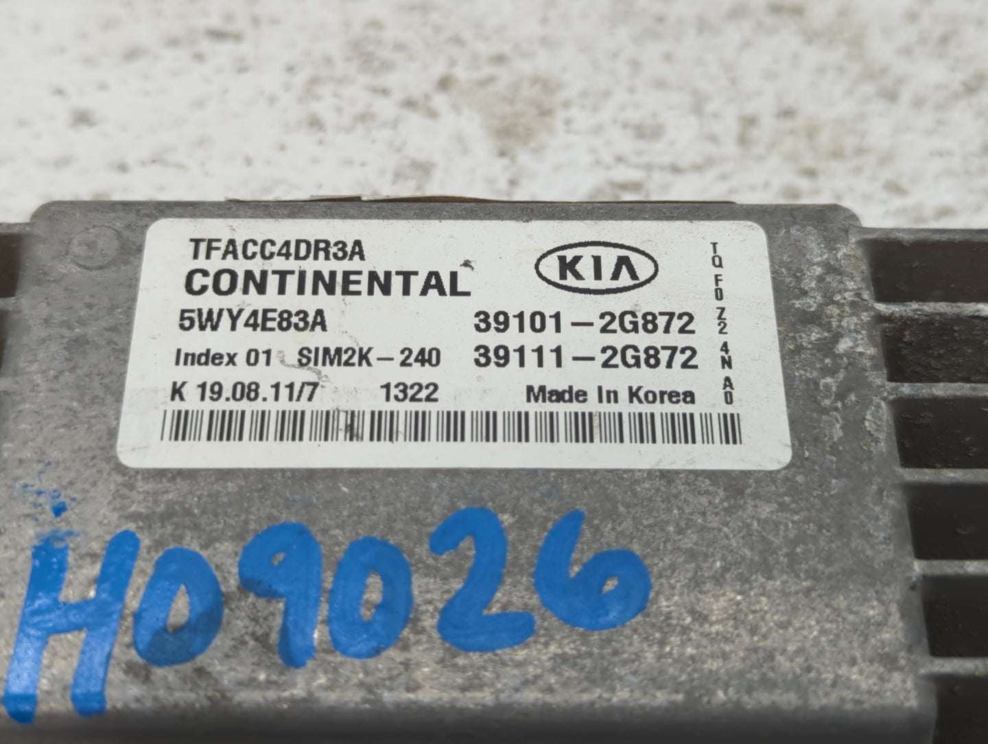 2011-2013 Kia Optima PCM Engine Control Computer ECU ECM PCU OEM P/N:39111-2G872 39101-2G872, 39111-2G874 Fits Fits 2011 201