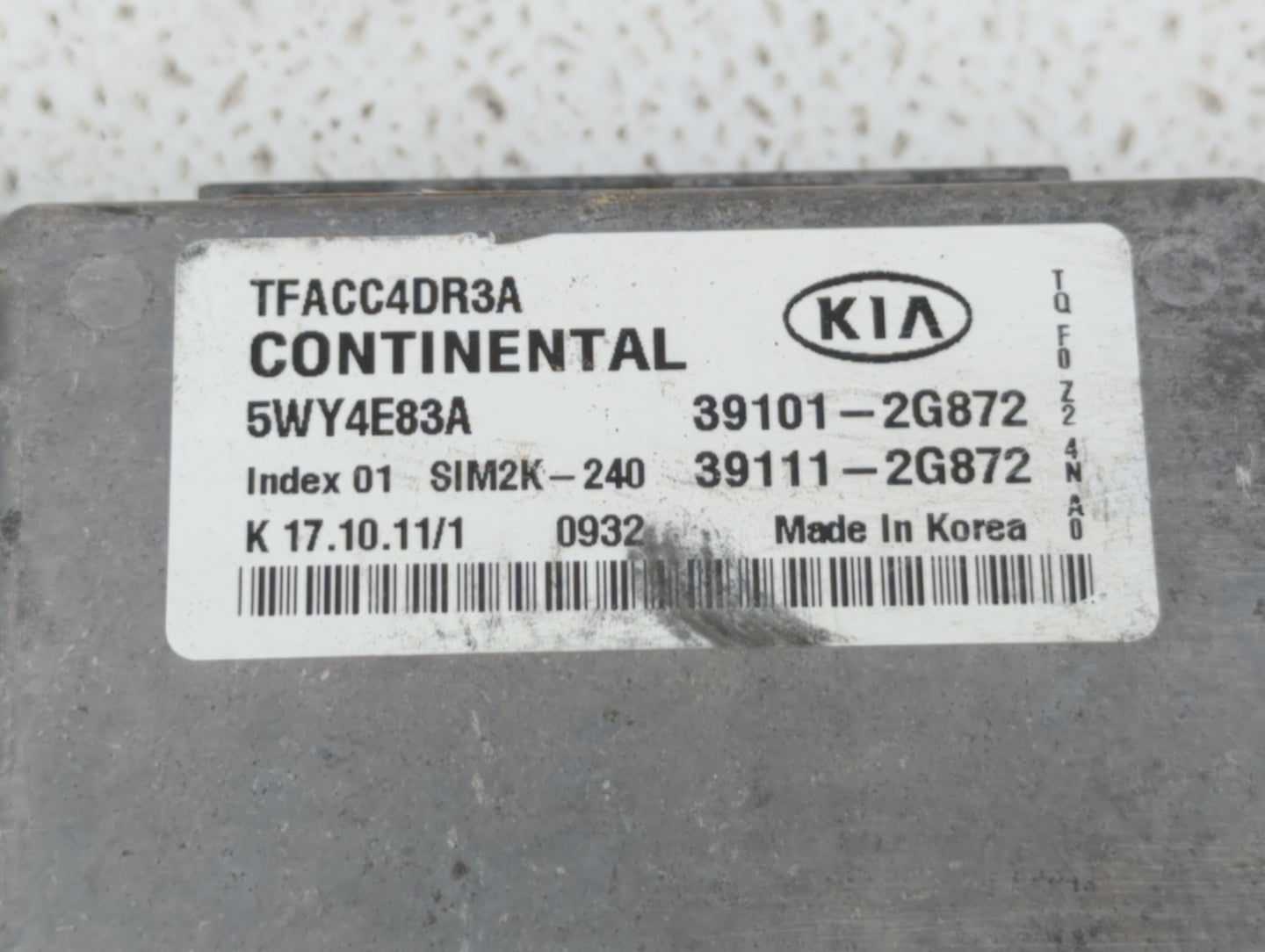 2011-2013 Kia Optima PCM Engine Control Computer ECU ECM PCU OEM P/N:39111-2G872 39101-2G872, 39131-2EHA7 Fits Fits 2011 201