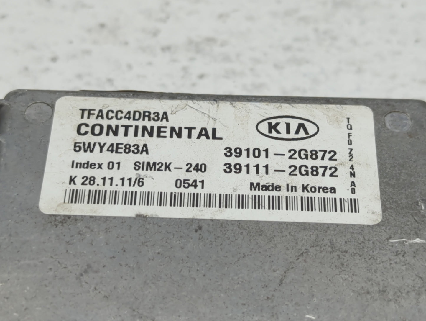 2011-2013 Kia Optima PCM Engine Control Computer ECU ECM PCU OEM P/N:39111-2G872 39101-2G872, 39131-2EHA7 Fits Fits 2011 201