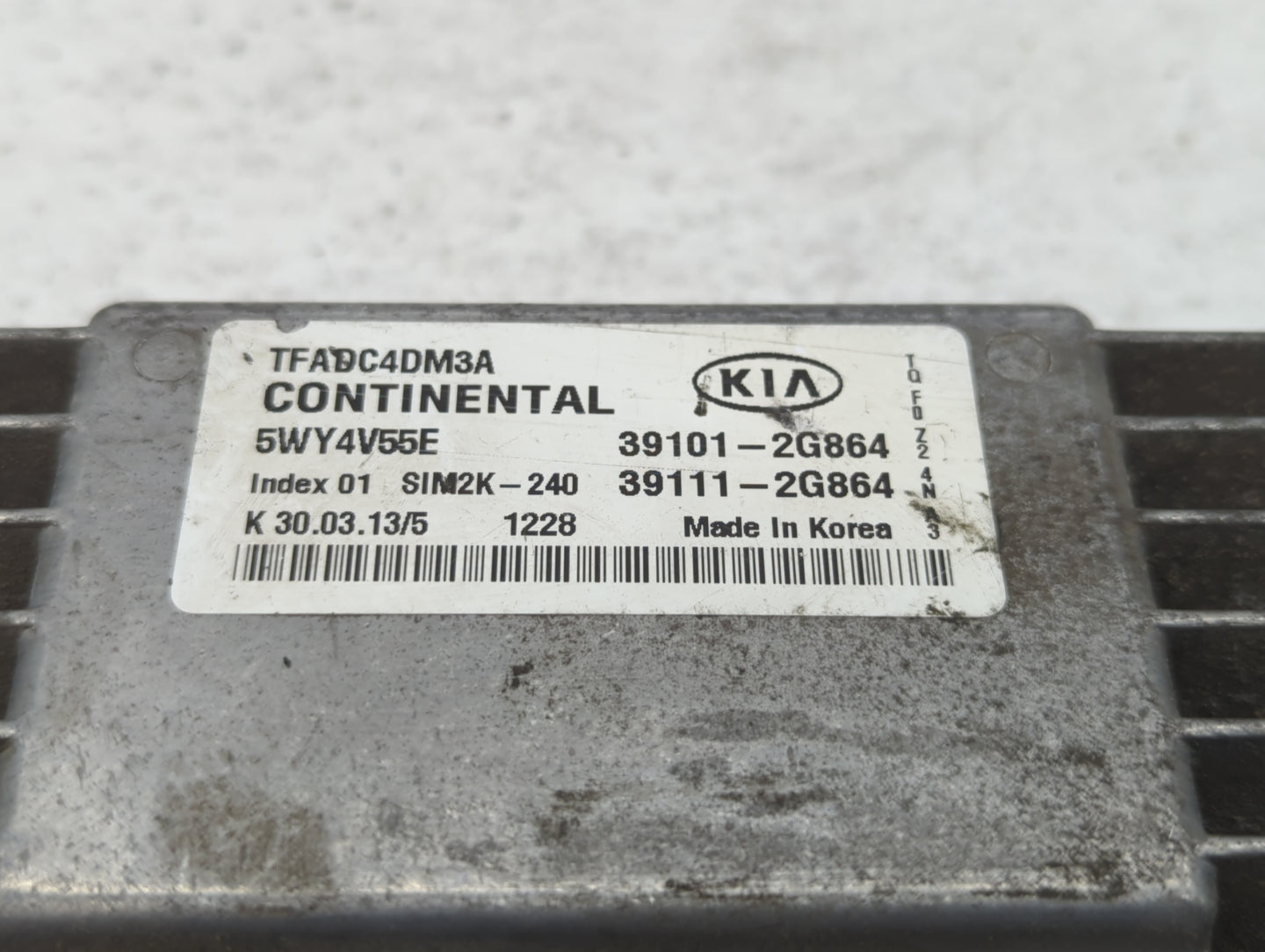 2011-2013 Kia Optima PCM Engine Control Computer ECU ECM PCU OEM P/N:39111-2G864 39101-2G864, 39111-2G872 Fits Fits 2011 201