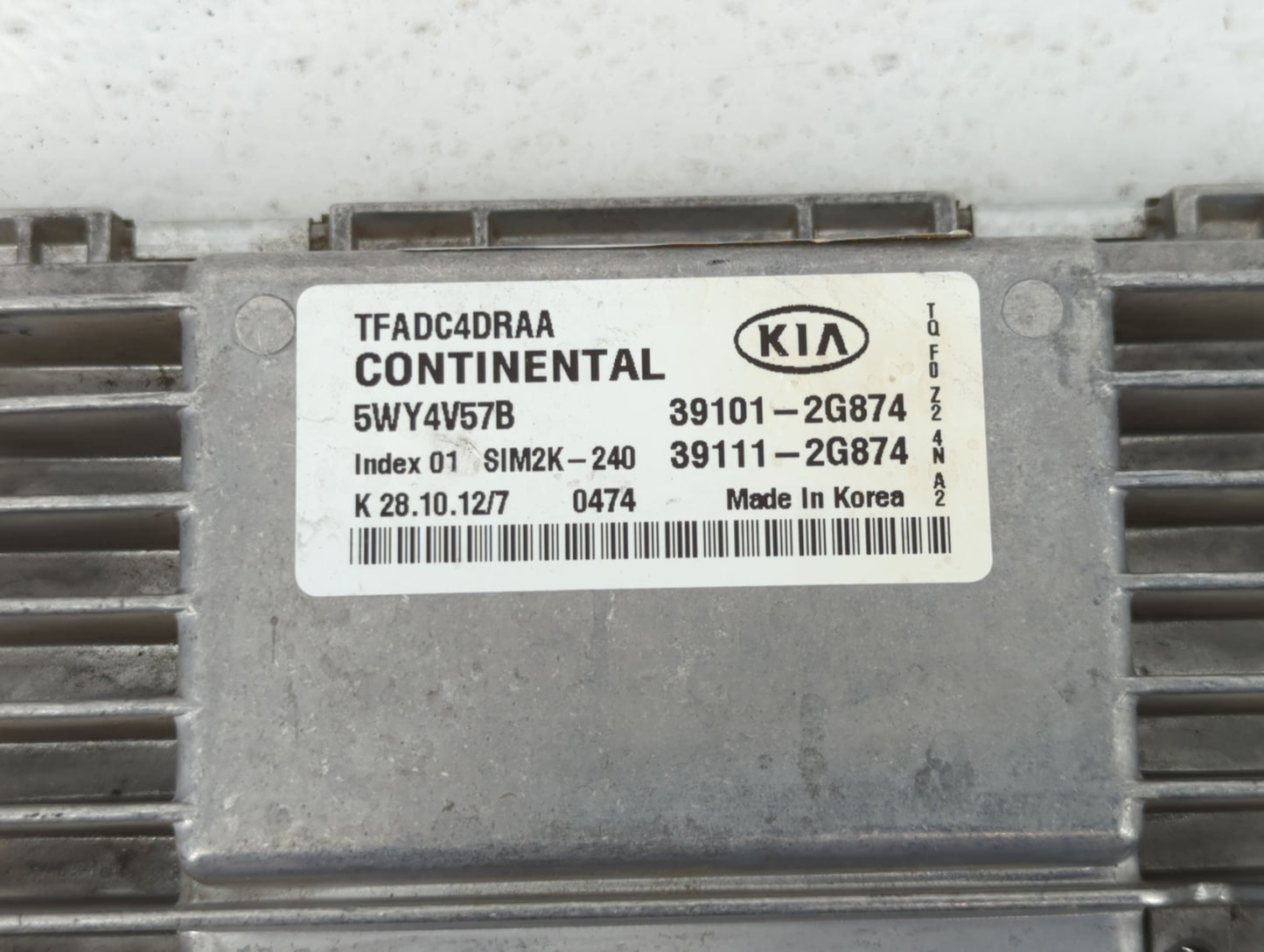 2011-2013 Kia Optima PCM Engine Control Computer ECU ECM PCU OEM P/N:39111-2G874 39101-2G874, 39101-2G877 Fits Fits 2011 201