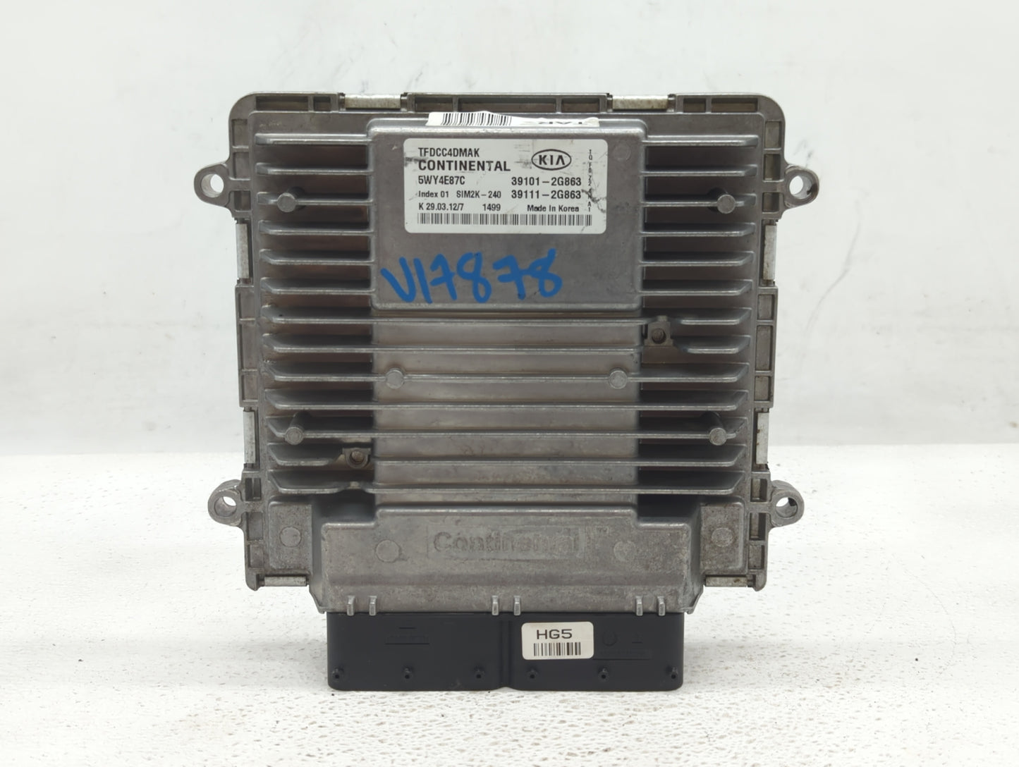 2011-2013 Kia Optima PCM Engine Control Computer ECU ECM PCU OEM P/N:39111-2G863 39101-2G863, 39111-2G862 Fits Fits 2011 201