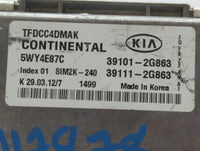 2011-2013 Kia Optima PCM Engine Control Computer ECU ECM PCU OEM P/N:39111-2G863 39101-2G863, 39111-2G862 Fits Fits 2011 201