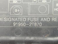 2011-2013 Kia Optima Fusebox Fuse Box Panel Relay Module P/N:91950-2T870 Fits Fits 2011 2012 2013 OEM Used Auto Parts - Oemu