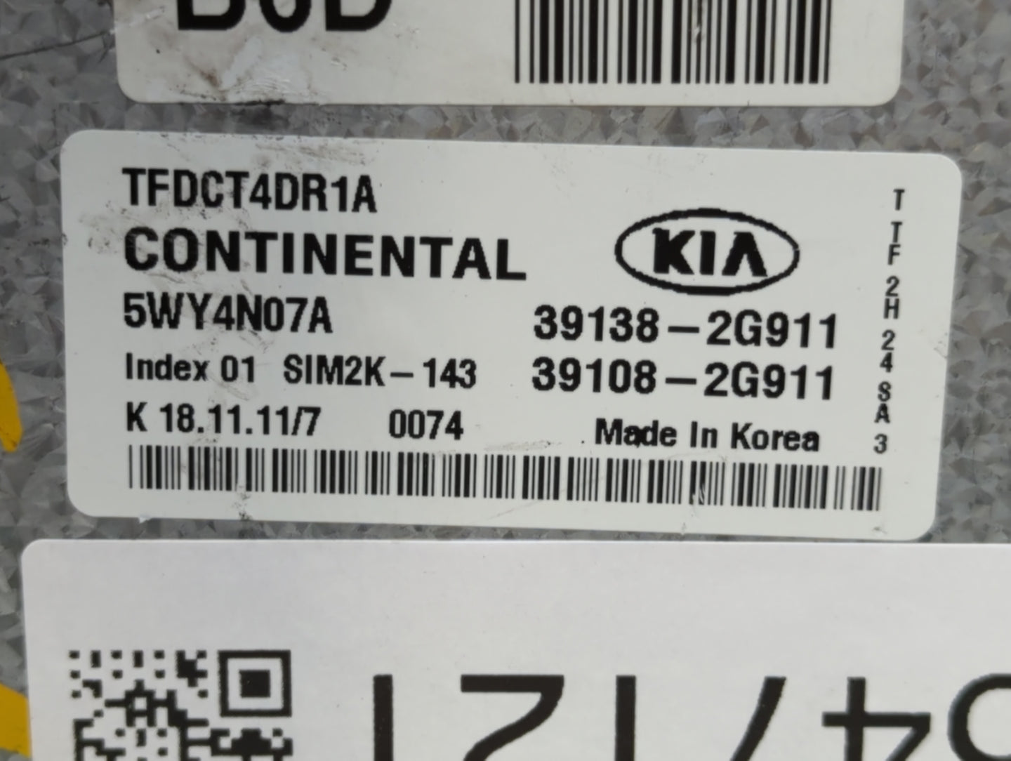 2011-2013 Kia Optima PCM Engine Control Computer ECU ECM PCU OEM P/N:39108-2G911 39138-2G911 Fits Fits 2011 2012 2013 OEM Us