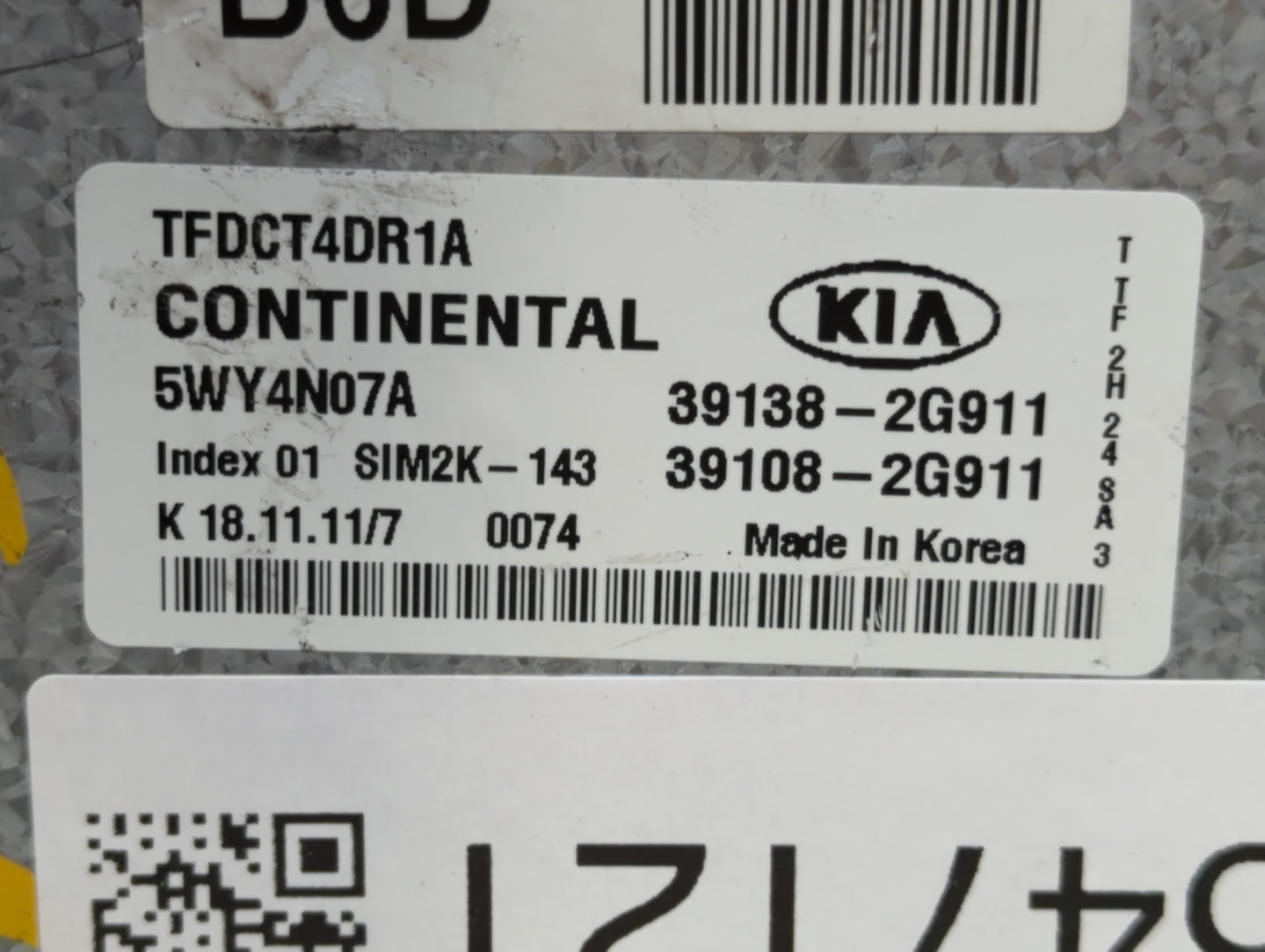 2011-2013 Kia Optima PCM Engine Control Computer ECU ECM PCU OEM P/N:39108-2G911 39138-2G911 Fits Fits 2011 2012 2013 OEM Us