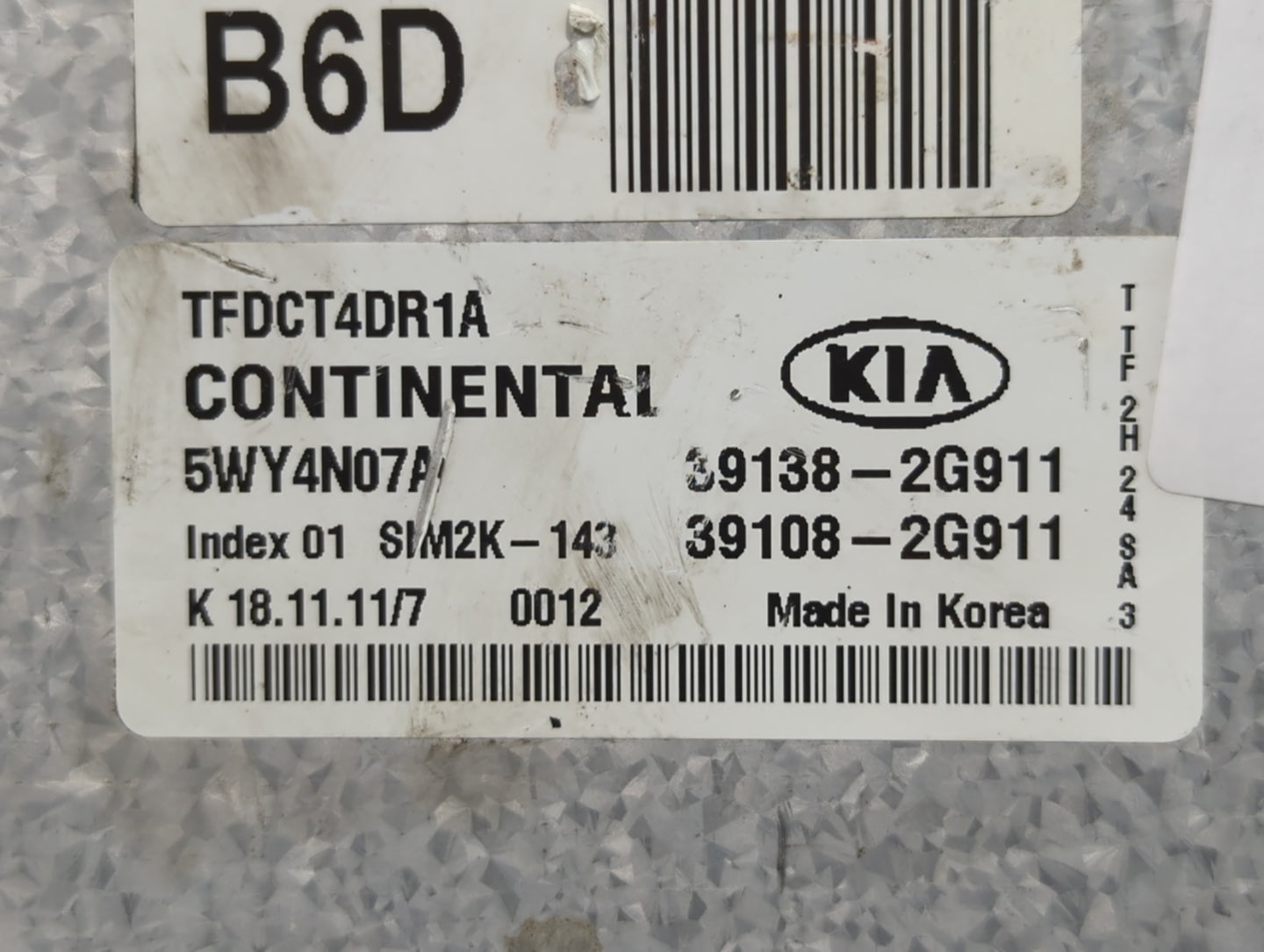 2011-2013 Kia Optima PCM Engine Control Computer ECU ECM PCU OEM P/N:39108-2G911 39138-2G911 Fits Fits 2011 2012 2013 OEM Us