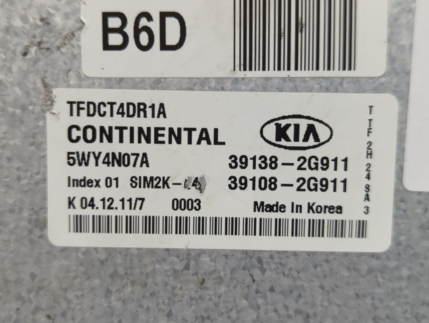 2011-2013 Kia Optima PCM Engine Control Computer ECU ECM PCU OEM P/N:39138-2G911 Fits Fits 2011 2012 2013 OEM Used Auto Part