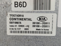 2011-2013 Kia Optima PCM Engine Control Computer ECU ECM PCU OEM P/N:39138-2G911 Fits Fits 2011 2012 2013 OEM Used Auto Part