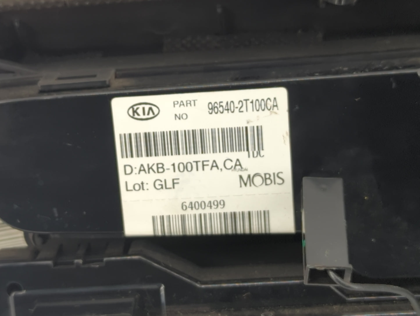 2011-2013 Kia Optima Radio AM FM Cd Player Receiver Replacement P/N:96540-2T100CA Fits Fits 2011 2012 2013 OEM Used Auto Par