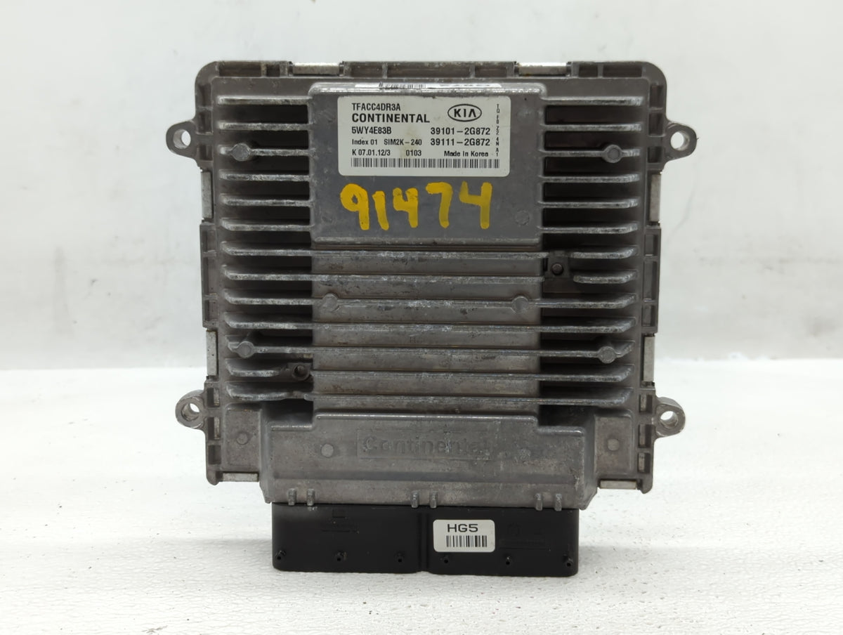 2011-2013 Kia Optima PCM Engine Control Computer ECU ECM PCU OEM P/N:39111-2G872 39101-2G872 Fits 2011 2012 2013 OEM Used Au