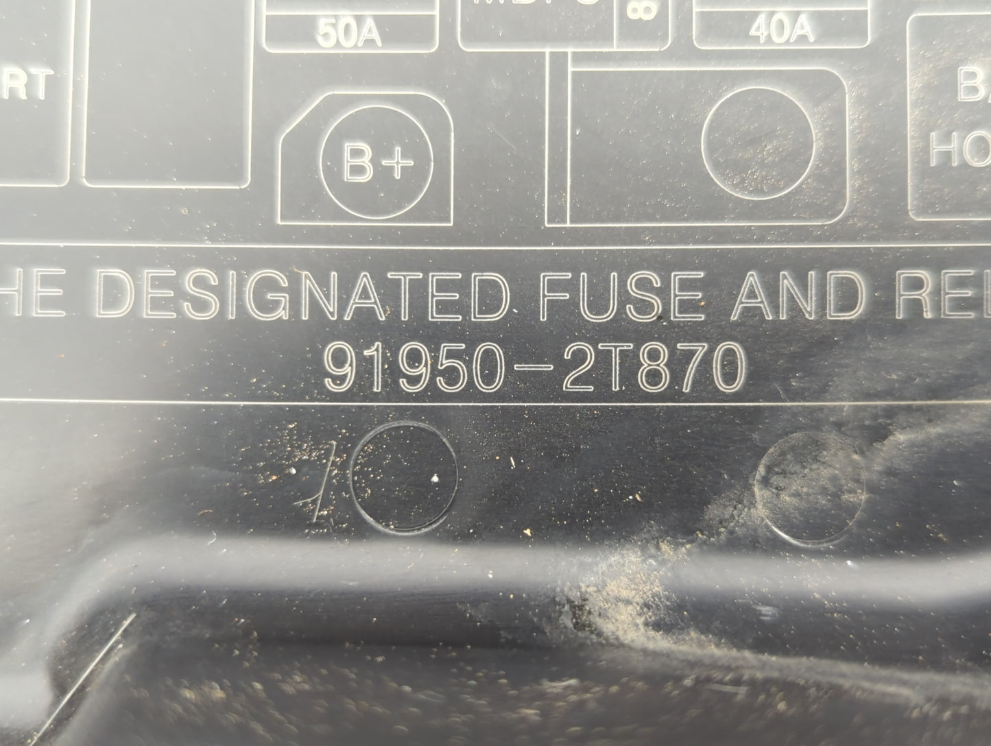 2011-2013 Kia Optima Fusebox Fuse Box Panel Relay Module P/N:91950-2T870 Fits Fits 2011 2012 2013 OEM Used Auto Parts - Oemu