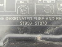 2011-2013 Kia Optima Fusebox Fuse Box Panel Relay Module P/N:91950-2T870 Fits Fits 2011 2012 2013 OEM Used Auto Parts - Oemu