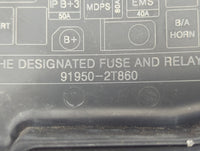 2011-2013 Kia Optima Fusebox Fuse Box Panel Relay Module P/N:91950-2T860 Fits Fits 2011 2012 2013 OEM Used Auto Parts - Oemu