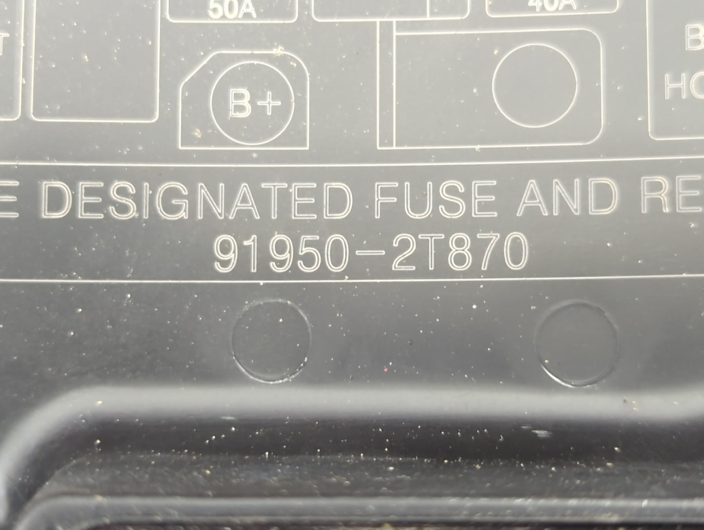 2011-2013 Kia Optima Fusebox Fuse Box Panel Relay Module P/N:91950-2T870 Fits Fits 2011 2012 2013 OEM Used Auto Parts - Oemu