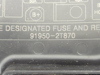 2011-2013 Kia Optima Fusebox Fuse Box Panel Relay Module P/N:91950-2T870 Fits Fits 2011 2012 2013 OEM Used Auto Parts - Oemu