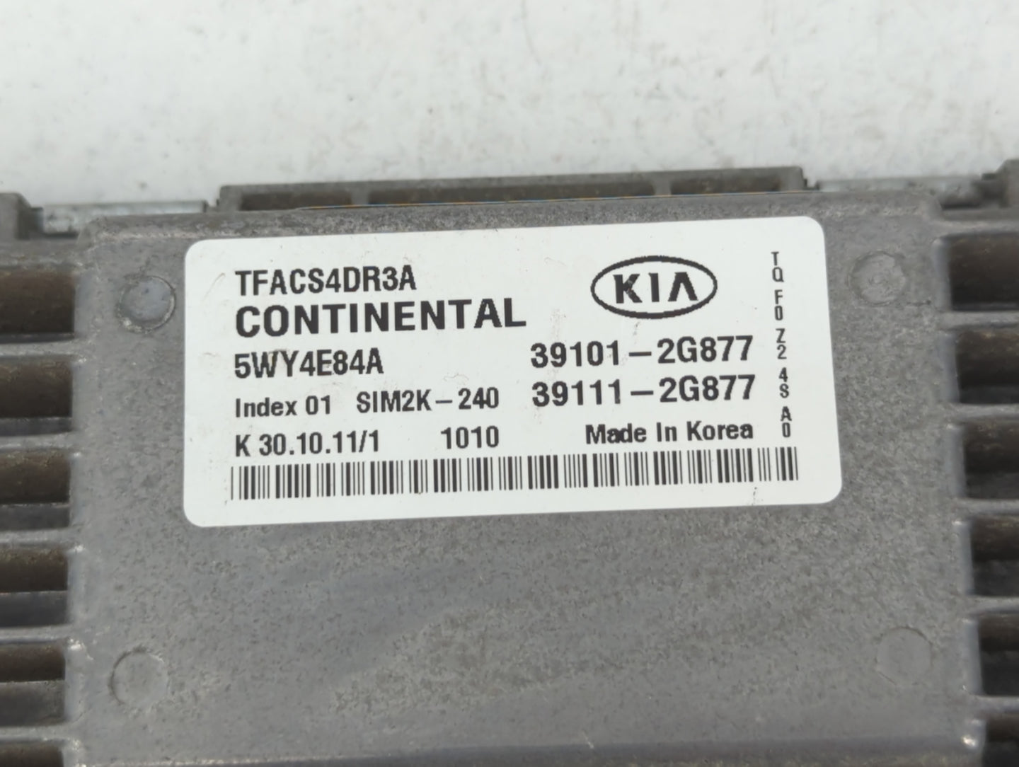 2011-2013 Kia Optima PCM Engine Control Computer ECU ECM PCU OEM P/N:39111-2G877 39101-2G877 Fits Fits 2011 2012 2013 OEM Us