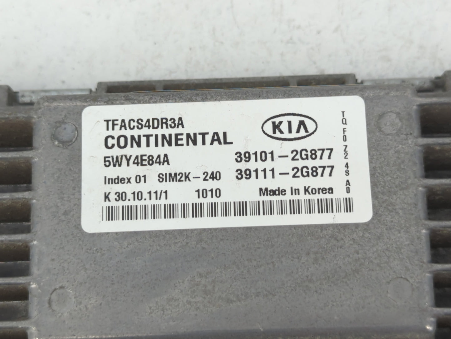 2011-2013 Kia Optima PCM Engine Control Computer ECU ECM PCU OEM P/N:39111-2G877 39101-2G877 Fits Fits 2011 2012 2013 OEM Us