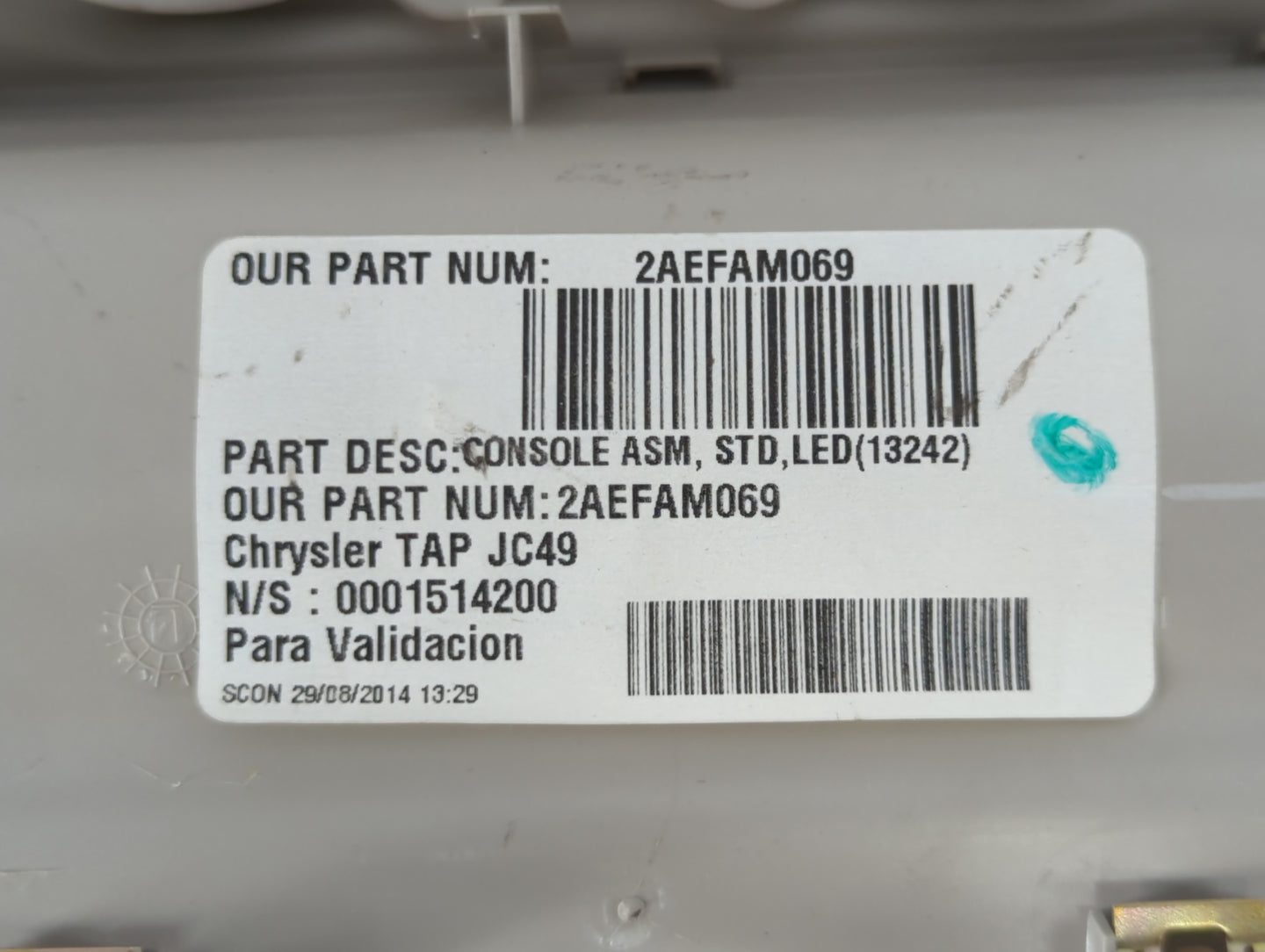 2012 Kia Optima Overhead Roof Console - Oemusedautoparts1.com