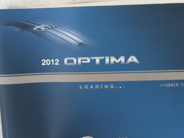 2012 Kia Optima Owners Manual Book Guide OEM Used Auto Parts