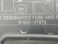 2011-2013 Kia Optima Fusebox Fuse Box Panel Relay Module P/N:91950-2T870 Fits Fits 2011 2012 2013 OEM Used Auto Parts - Oemu