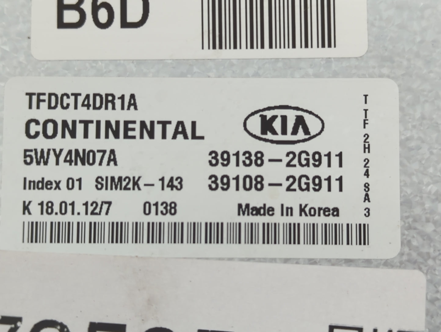 2011-2013 Kia Optima PCM Engine Control Computer ECU ECM PCU OEM P/N:39108-2G911 39138-2G911 Fits Fits 2011 2012 2013 OEM Us