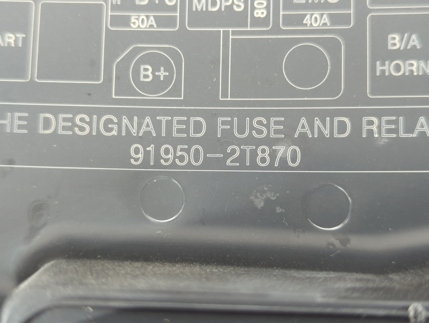 2011-2013 Kia Optima Fusebox Fuse Box Panel Relay Module P/N:91950-2T870 Fits Fits 2011 2012 2013 OEM Used Auto Parts - Oemu