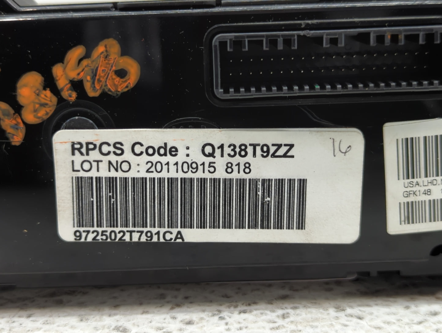2011-2013 Kia Optima Climate Control Module Temperature AC/Heater Replacement P/N:97250-2T791 Q138T9ZZ Fits Fits 2011 2012 2