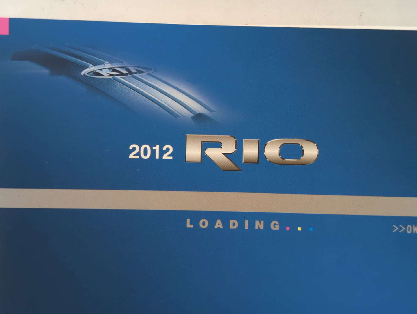 2012 Kia Rio Owners Manual Book Guide OEM Used Auto Parts - Oemusedautoparts1.com