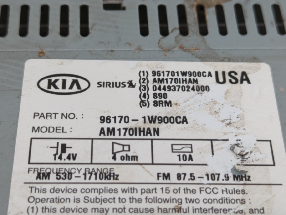 2012-2015 Kia Rio Am Fm Cd Player Radio Receiver 511277 - Oemusedautoparts1.com
