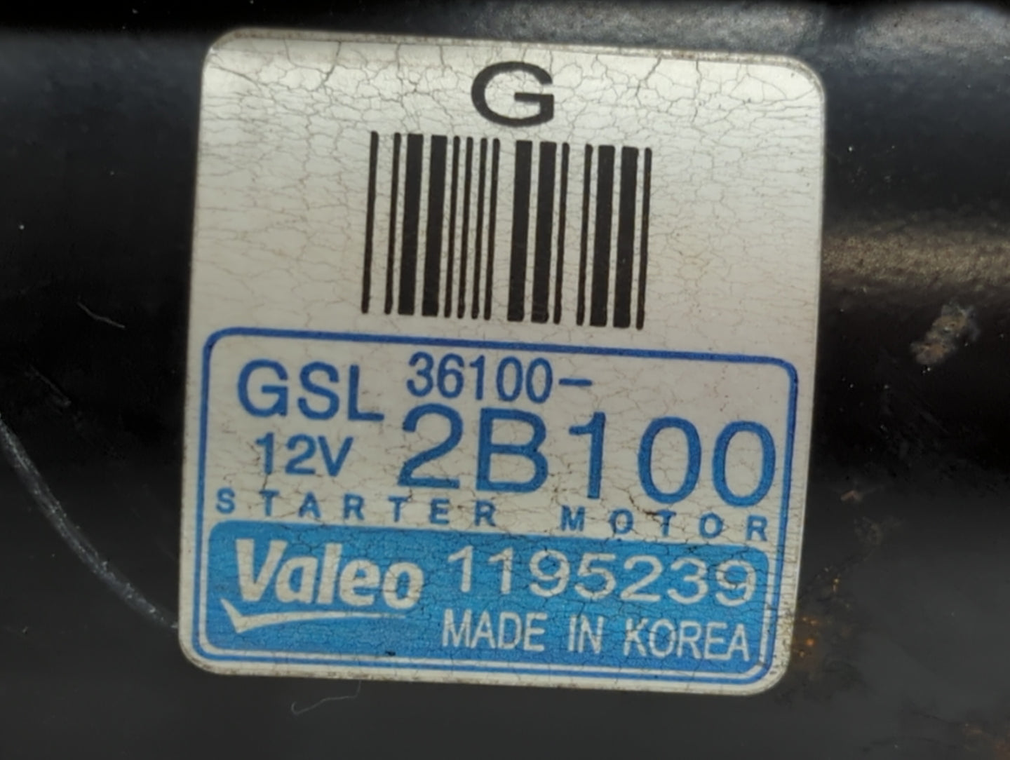 2012 Kia Rio Car Starter Motor Solenoid OEM P/N:1195239 36100-2B100 Fits Fits 2010 2011 OEM Used Auto Parts - Oemusedautopar