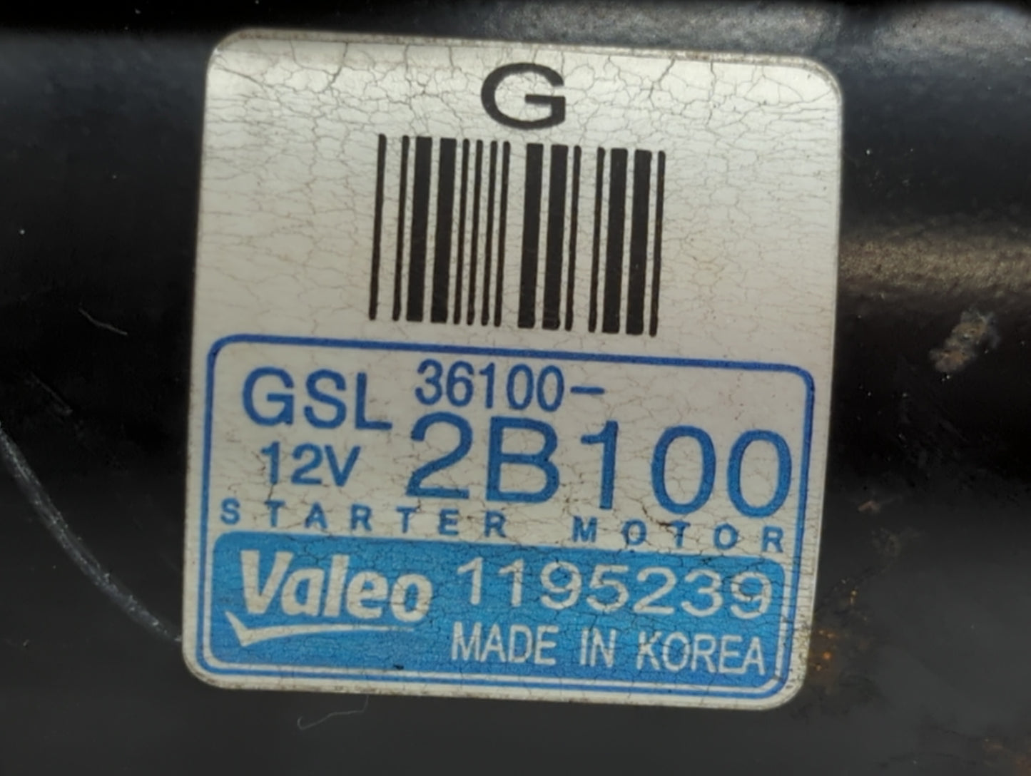 2012 Kia Rio Car Starter Motor Solenoid OEM P/N:1195239 36100-2B100 Fits Fits 2010 2011 OEM Used Auto Parts - Oemusedautopar