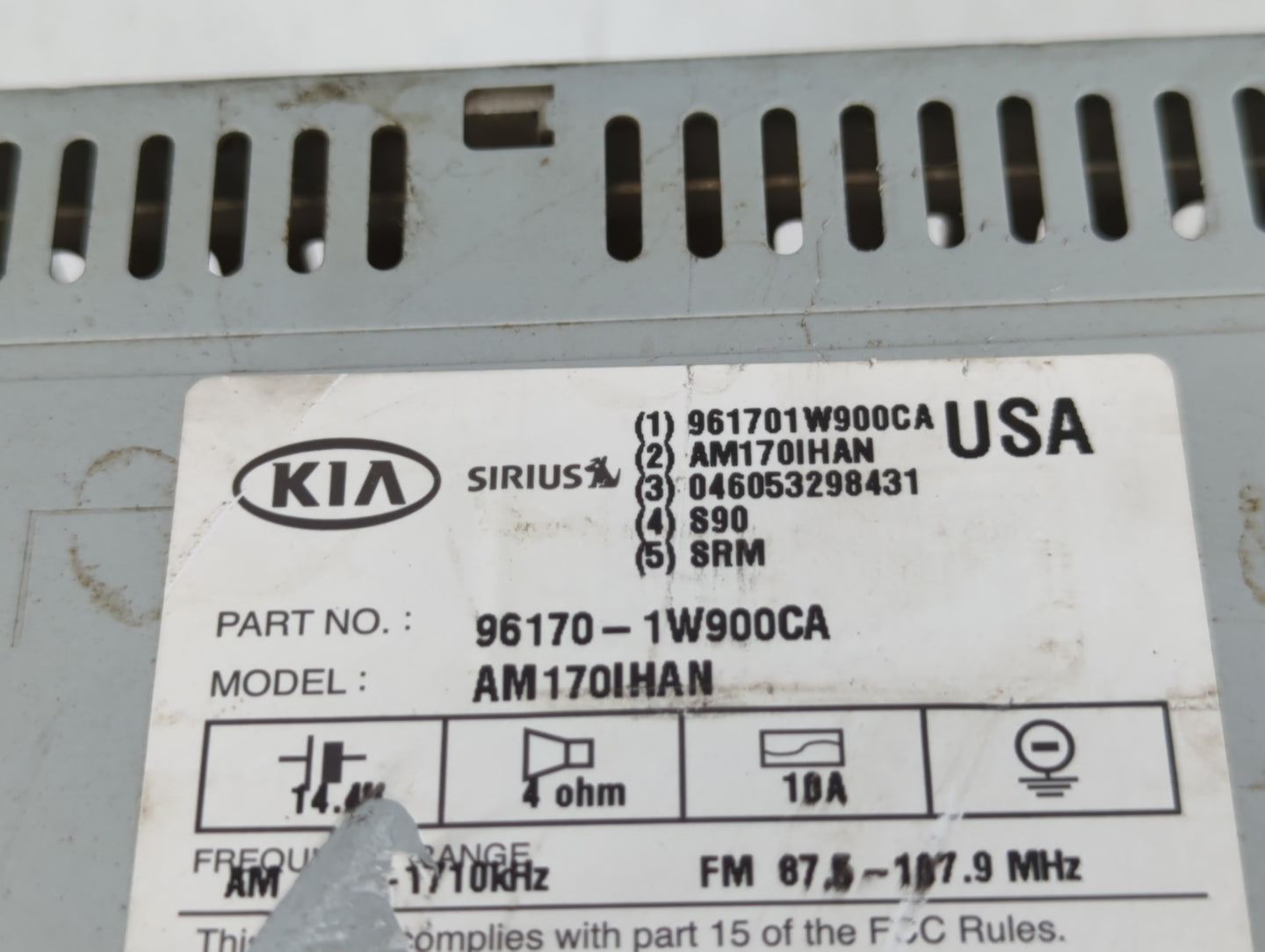 2012-2015 Kia Rio Am Fm Cd Player Radio Receiver - Oemusedautoparts1.com