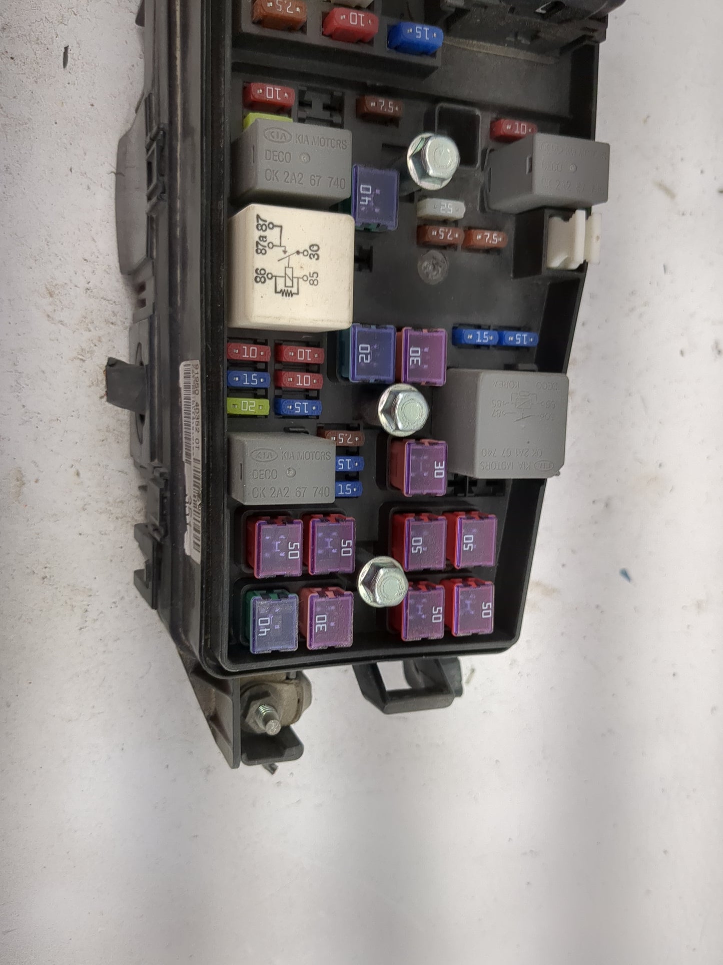 2011-2014 Kia Sedona Fusebox Fuse Box Panel Relay Module P/N:919504D352 CK2A26770 Fits Fits 2011 2012 2014 OEM Used Auto Par