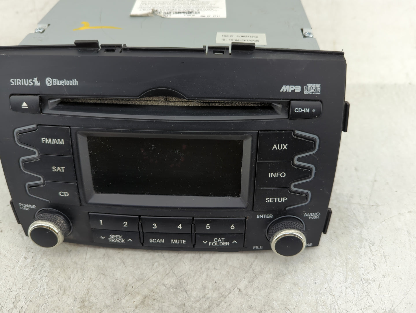 2011-2013 Kia Sorento Radio AM FM Cd Player Receiver Replacement P/N:96140-1U201CA A2002XMU56B1 Fits Fits 2011 2012 2013 OEM