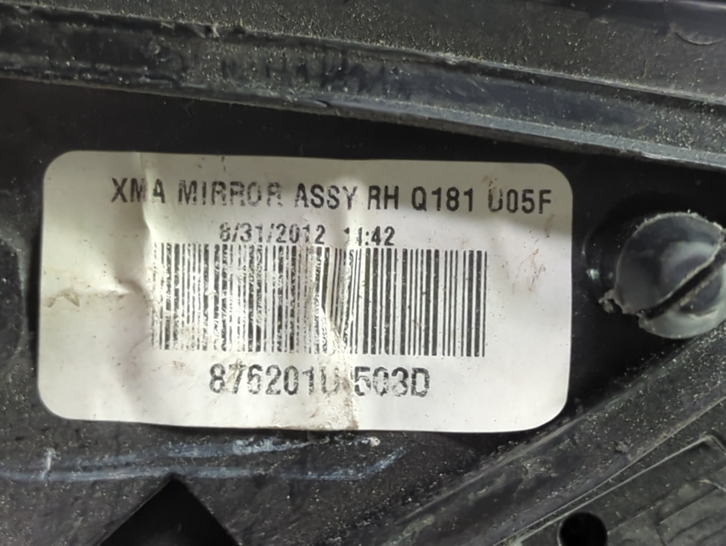 2011-2013 Kia Sorento Passenger Side View Mirror - Right Door Mirror OEM Used - Oemusedautoparts1.com
