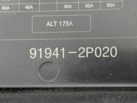 2011-2013 Kia Sorento Fusebox Fuse Box Panel Relay Module P/N:91941-2P020 Fits Fits 2011 2012 2013 OEM Used Auto Parts - Oem