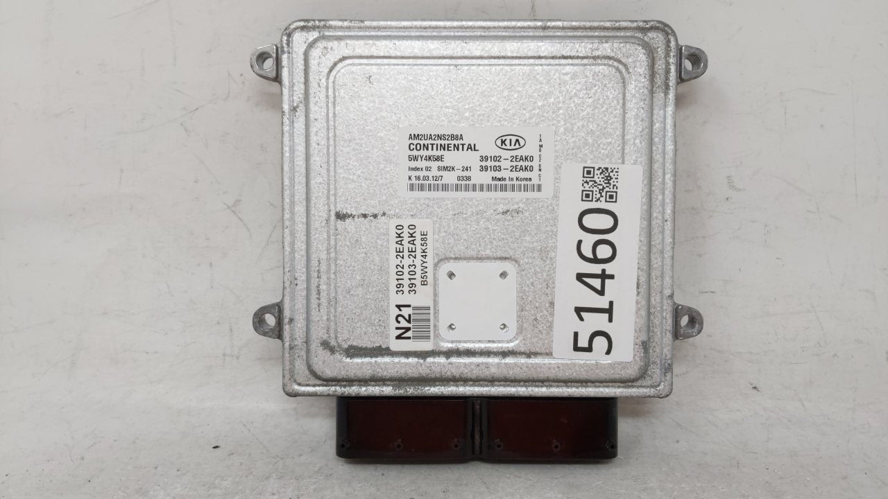 2012-2013 Kia Soul PCM Engine Control Computer ECU ECM PCU OEM P/N:39102-2EAK0 Fits Fits 2012 2013 OEM Used Auto Parts - Oem