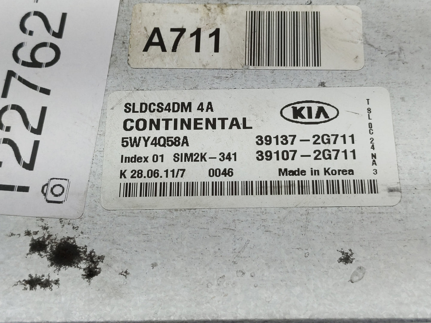 2011-2013 Kia Sportage PCM Engine Control Computer ECU ECM PCU OEM P/N:39107-2G711 39137-2G711 Fits Fits 2011 2012 2013 OEM 