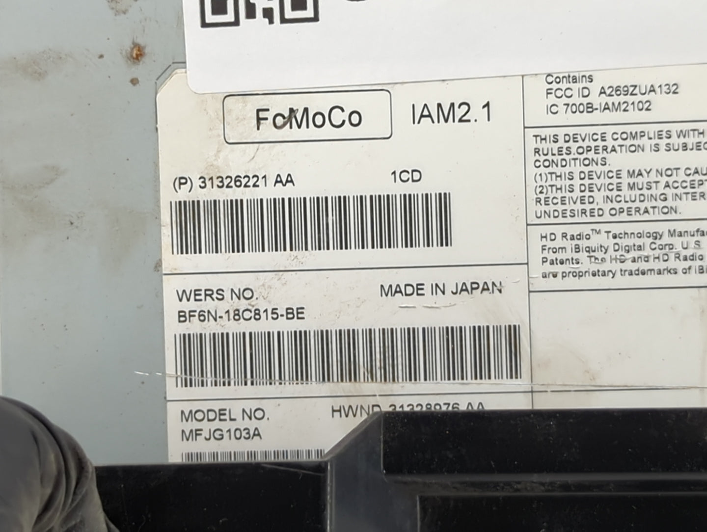 2012-2016 Land Rover Lr4 Radio AM FM Cd Player Receiver Replacement P/N:BF6N-18C815-BE MFJG103A Fits Fits 2012 2013 2014 201