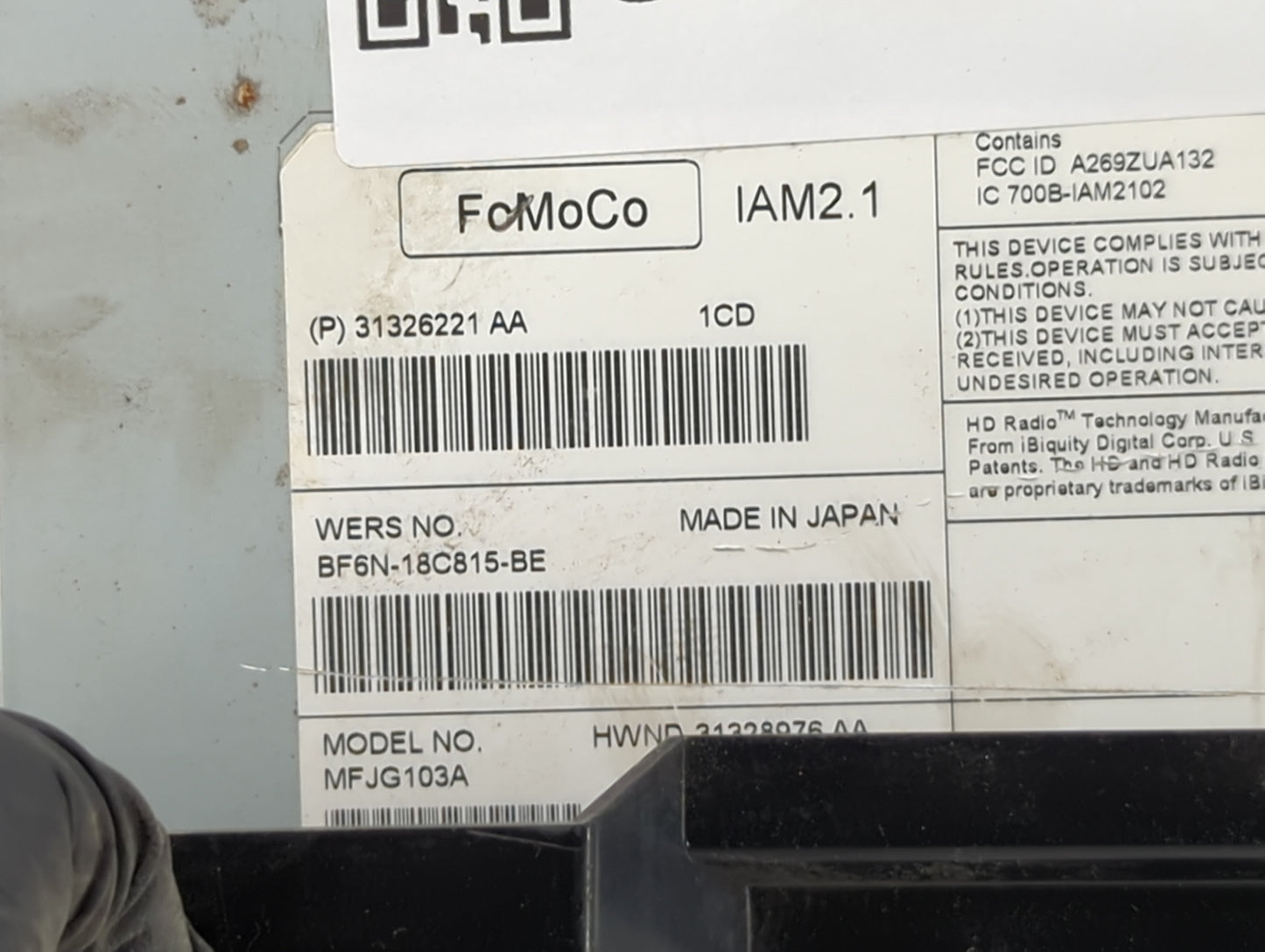 2012-2016 Land Rover Lr4 Radio AM FM Cd Player Receiver Replacement P/N:BF6N-18C815-BE MFJG103A Fits Fits 2012 2013 2014 201