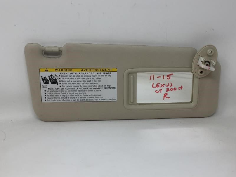 2012 Lexus Ct200h Sun Visor Shade Replacement Passenger Right Mirror Fits Fits 2011 2013 OEM Used Auto Parts - Oemusedautopa