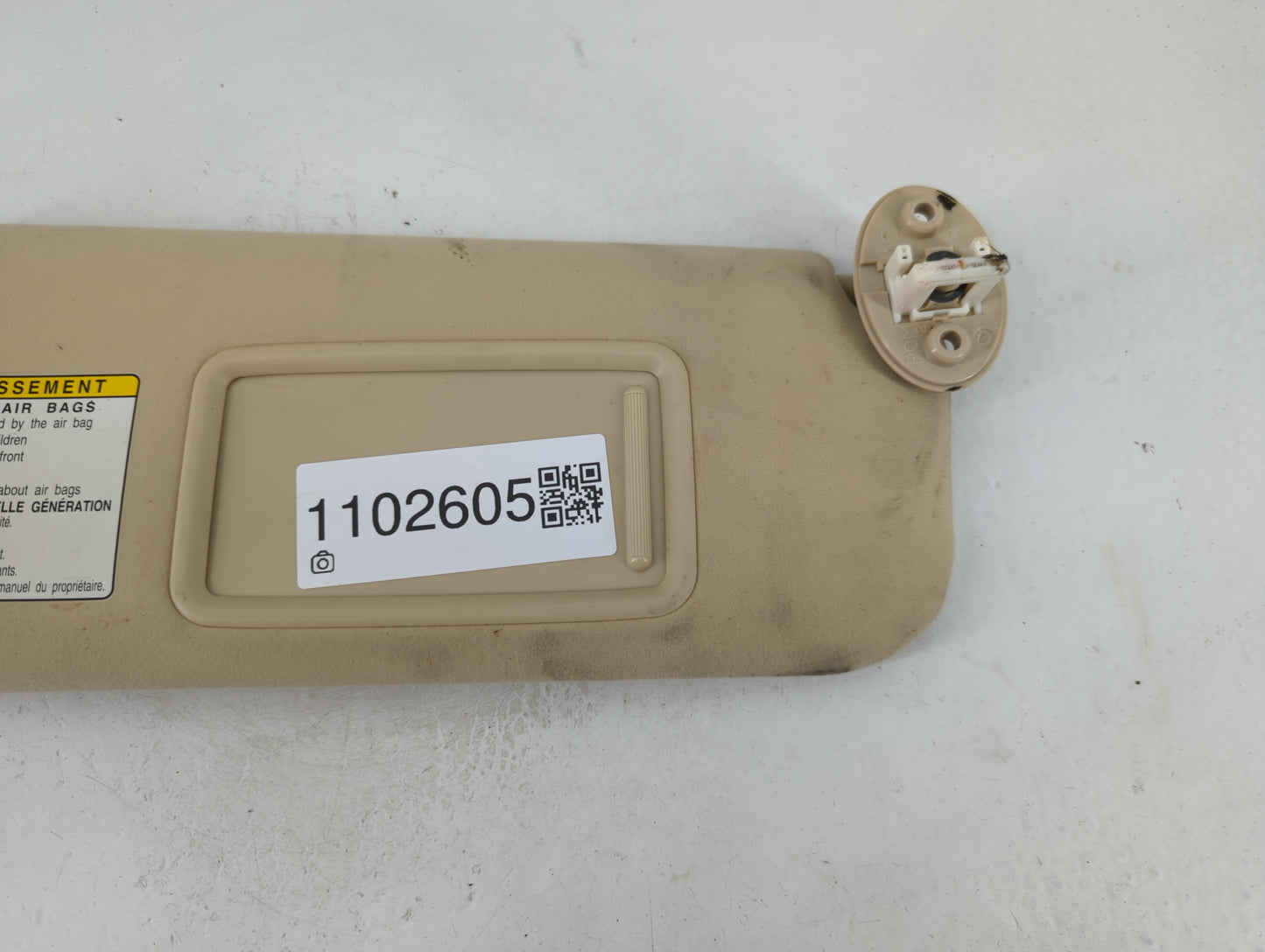 2012 Lexus Es350 Sun Visor Shade Replacement Passenger Right Mirror Fits OEM Used Auto Parts - Oemusedautoparts1.com
