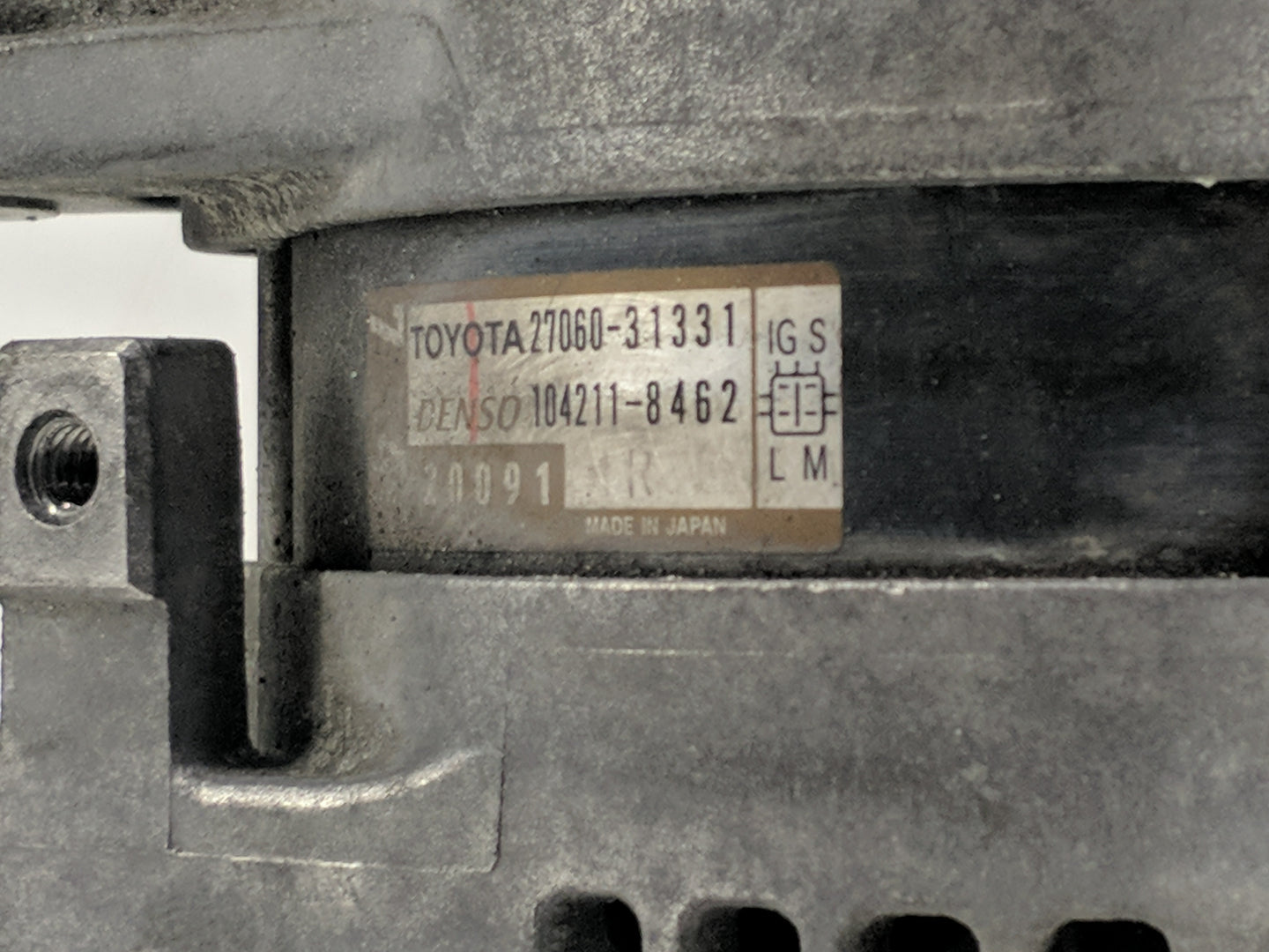 2010-2018 Lexus Es350 Alternator Replacement Generator Charging Assembly Engine OEM P/N:104210-2010 27060-31112 Fits OEM Use