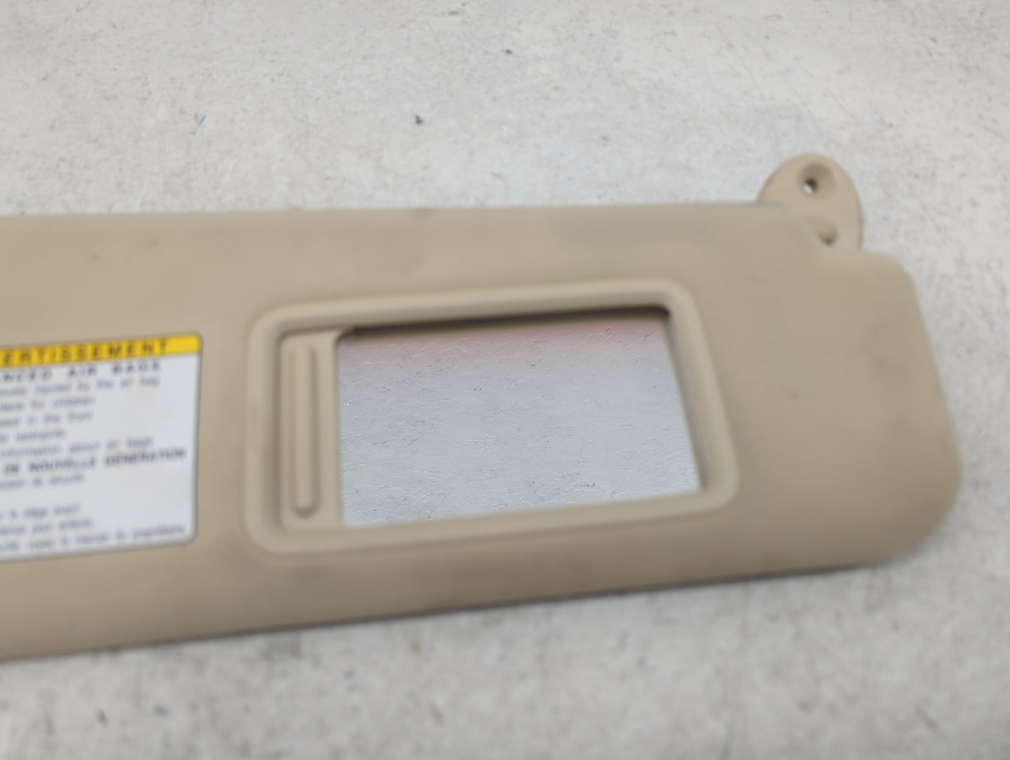 2012 Lexus Es350 Sun Visor Shade Replacement Passenger Right Mirror Fits OEM Used Auto Parts - Oemusedautoparts1.com
